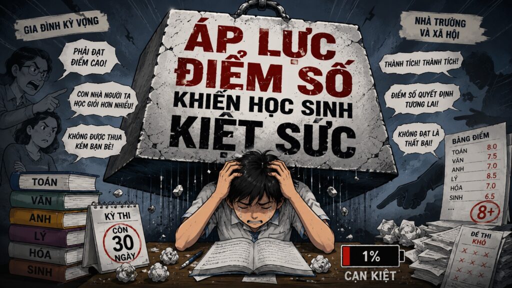 ÁP LỰC ĐIỂM SỐ KHIẾN HỌC SINH KIỆT SỨC NHƯ THẾ NÀO?