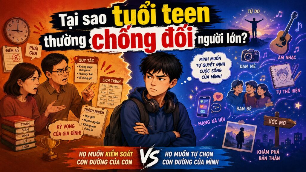 TẠI SAO TUỔI TEEN THƯỜNG CHỐNG ĐỐI NGƯỜI LỚN?