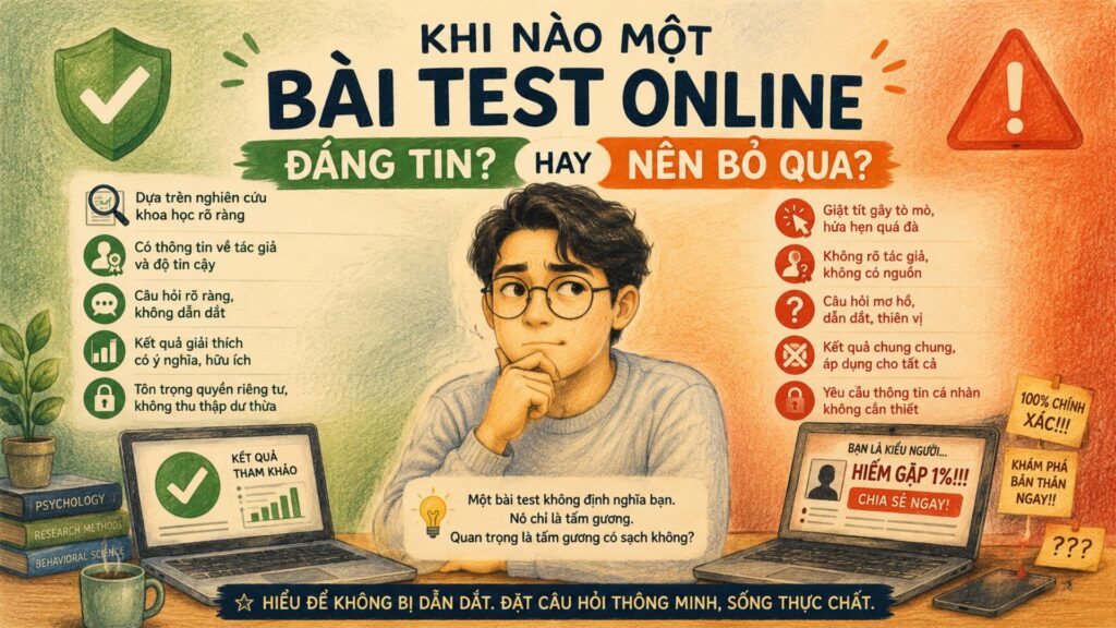 Khi nào một bài test online đáng tin, khi nào nên bỏ qua?