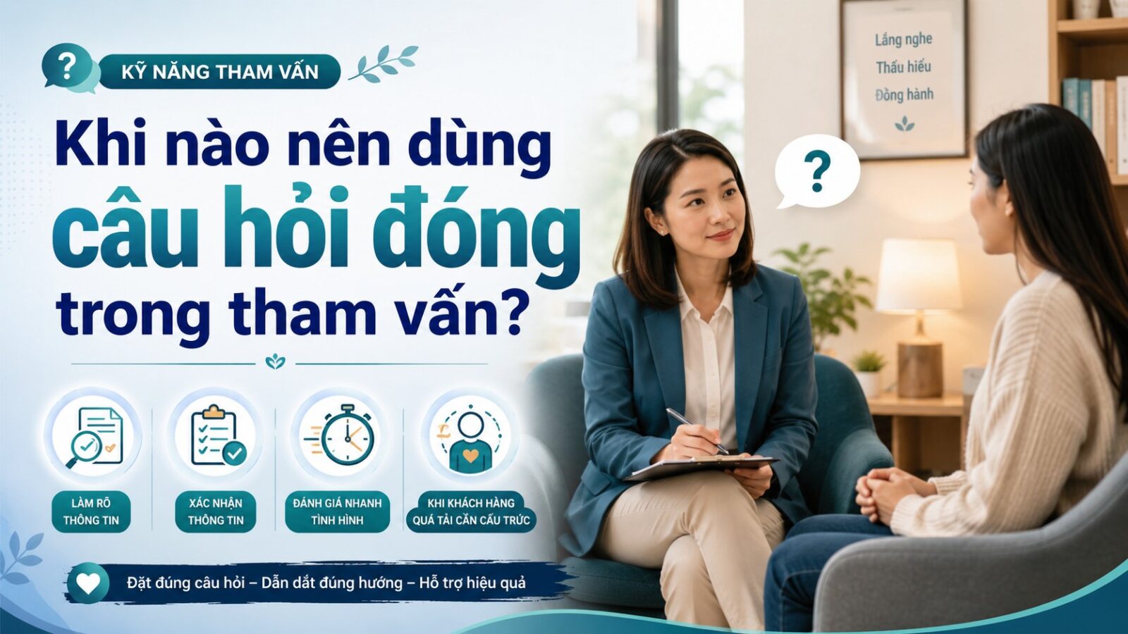 KHI NÀO NÊN DÙNG CÂU HỎI ĐÓNG TRONG THAM VẤN?