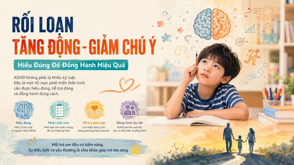  RỐI LOẠN TĂNG ĐỘNG – GIẢM CHÚ Ý: Hiểu Đúng Để Đồng Hành Hiệu Quả