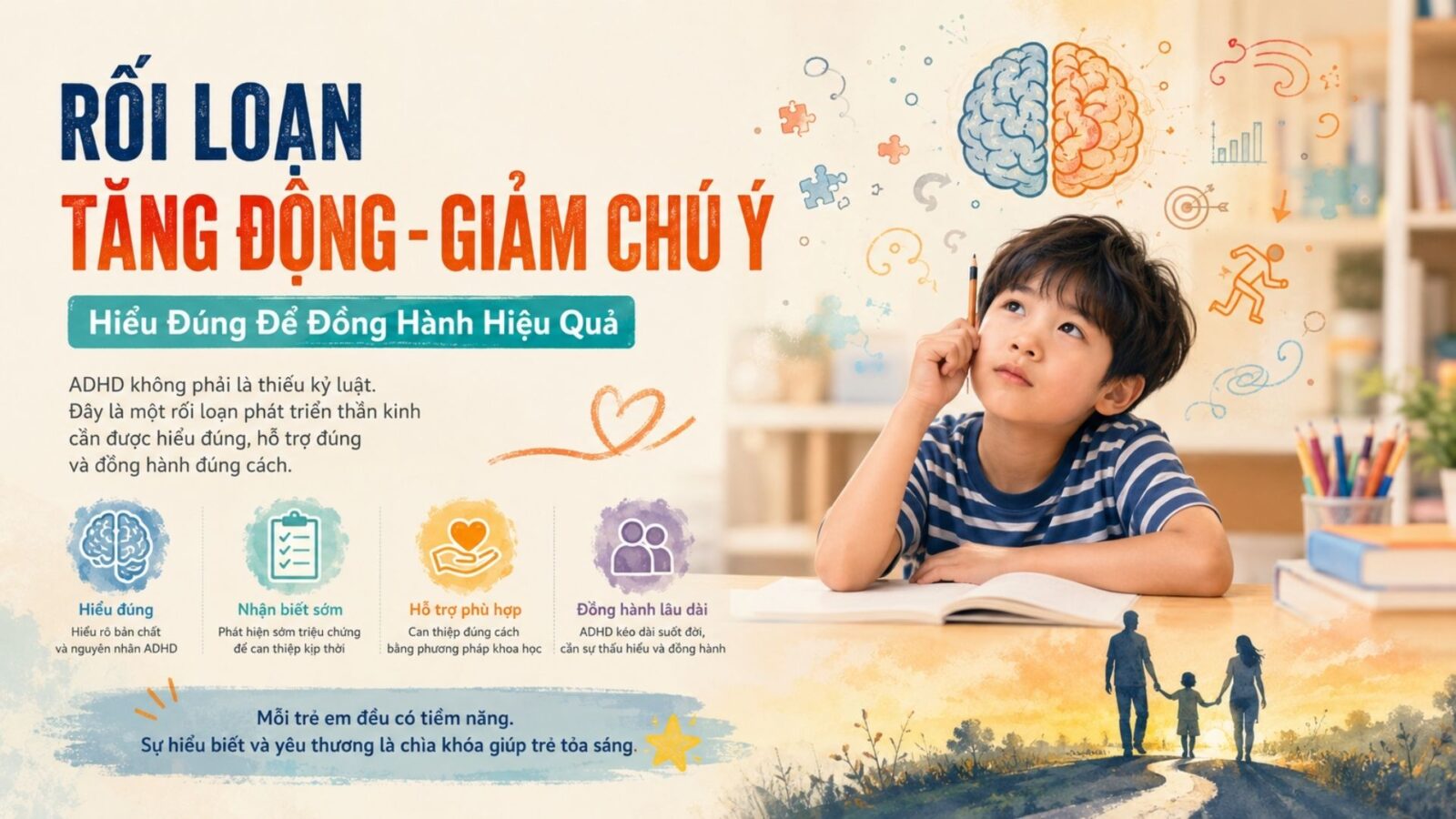  RỐI LOẠN TĂNG ĐỘNG – GIẢM CHÚ Ý: Hiểu Đúng Để Đồng Hành Hiệu Quả