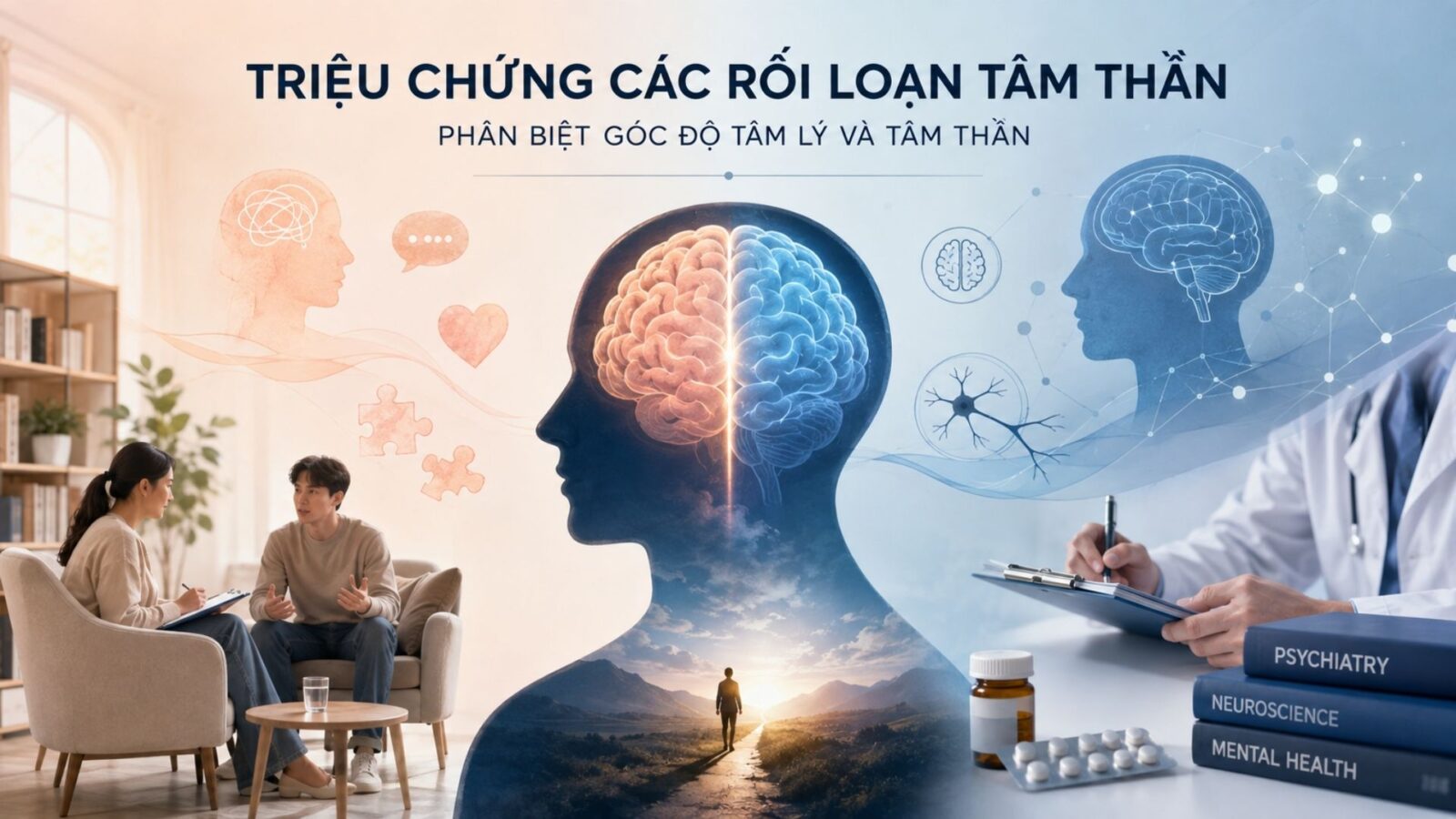 TRIỆU CHỨNG CÁC RỐI LOẠN TÂM THẦN : PHẦN BIỆT GÓC ĐỘ TÂM LÝ VÀ TÂM THẦN